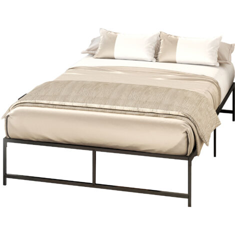Sommier à Lattes TEENO 140x190 Cm - Hauteur 26 Cm, 9 Pieds, Structure Solide, Montage Facile