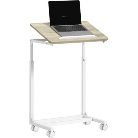 Table D'appoint Avec Station De Charge, Bout De Canapé Avec Plateau Pliable, Cadre En Metal Table Basse Pour Salon