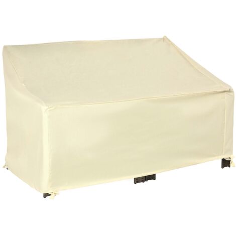 Outsunny – Housse de protection mobilier de jardin étanche 140 x 84 x 56/94 cm – Tissu Oxford haute densité 600D beige – 4 attaches pour maintien optimal