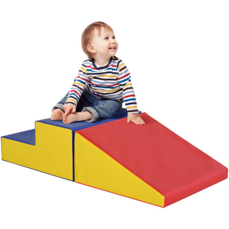 Parcours motricité bébé - HOMCOM - modulable 2 briques géantes en mousse - 50 x 50 x 25 cm - multicolore (1/5)