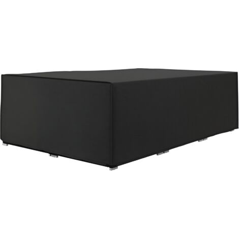 Housse salon de jardin - Outsunny - étanche - anti-UV - avec œillets et cordes de fixation - 222 x 155 x 67 cm - noir