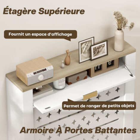 Radiateur verre connecté Verali horizontal 1000W blanc brillant ATLANTIC 507653