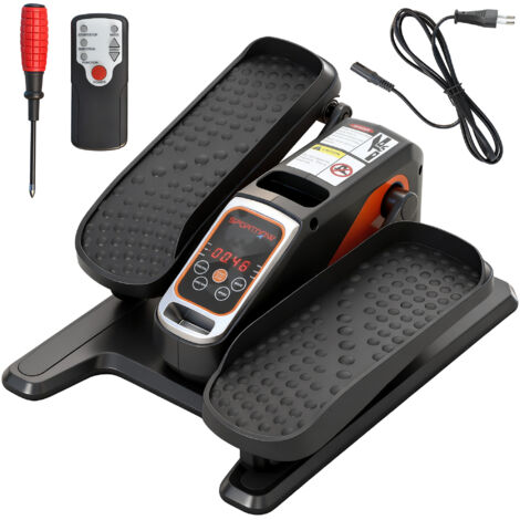 SPORTNOW – Elliptique De Bureau électrique – 12 Vitesses, Télécommande, écran LCD, Pédales Antidérapantes – Noir
