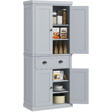 HOMCOM Armoire de cuisine buffet cuisine multi-rangements étagères