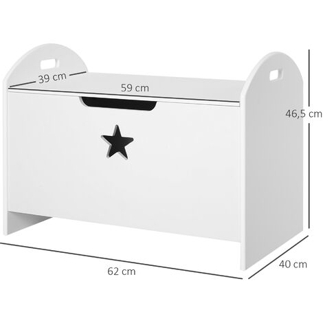 HOMCOM Coffre Boîte de Rangement avec Couvercle Design Simple et