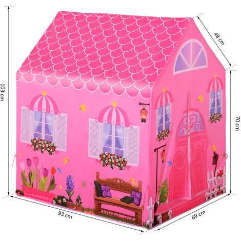 Tente de jeu XL - Tente princesse - rose - Jouets - Tente château