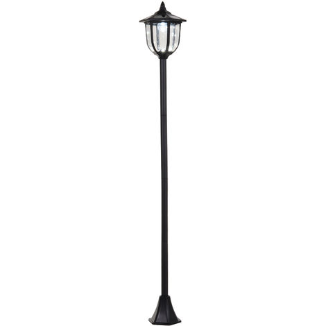 Lanterne solaire ronde à suspendre ou poser coloris noir/ clair - Ø 14 x H  16 cm : Lampadaires, lampes d'extérieur et accessoires CID DECO mobilier -  botanic®