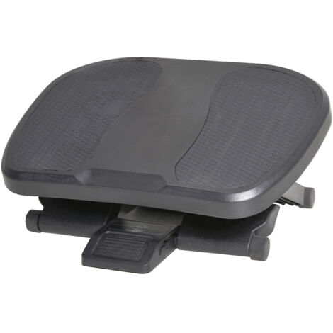 Repose-pied de bureau - HOMCOM - ergonomique hauteur et inclinaison réglables confort travail - plastique - 45x34cm - gris