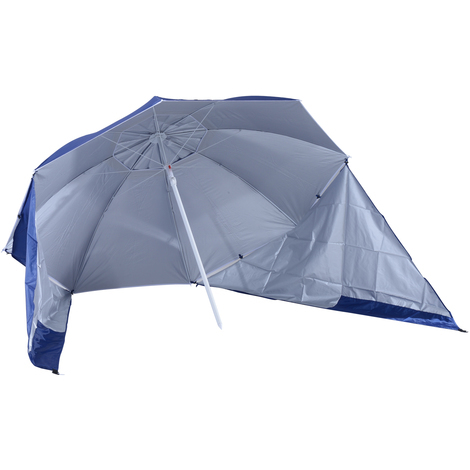 Parasol abri solaire contemporain protection UPF 50+ sac transport fourni bleu marine