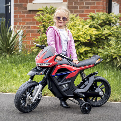 HOMCOM Moto scooter électrique pour enfants 6 V env. 3 Km/h 3