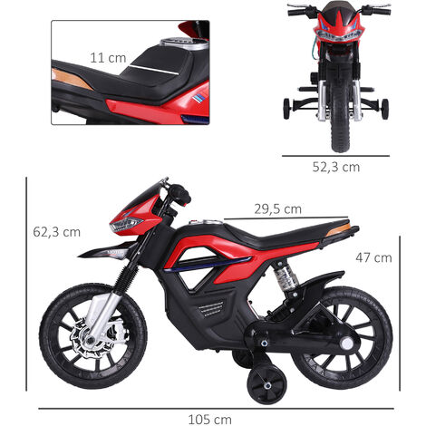 HOMCOM Moto électrique pour enfants scooter 3 roues 6 V 3 Km/h