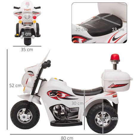 HOMCOM Moto Véhicule Electrique pour Enfant 6 V Vitesse Max. 3 Km