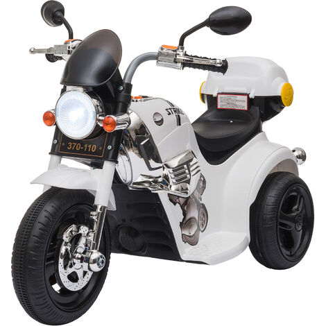HOMCOM Moto Scooter électrique pour Enfants 2 Ans modèle Policier
