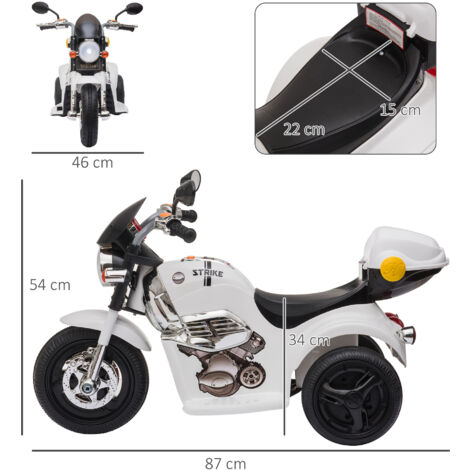 HOMCOM Moto Véhicule Electrique pour Enfant 6 V Vitesse Max. 3 Km