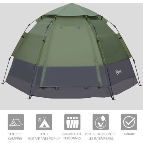 Tente Pop-up 1-2 Personnes - étanche, Résistante Aux UV, Dépliage Instantané, Idéale Camping Ou Plage