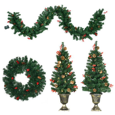 Lot De 10 Guirlandes De Noël – Couleurs Variées, Longueurs 1,5m à 2,8m, Vintage