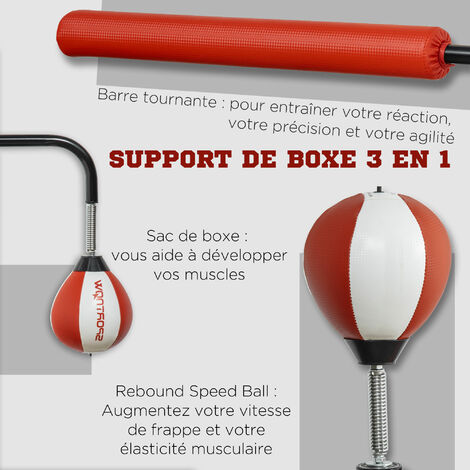 Sac de frappe boxe autoportant punching ball brunier 3 en 1