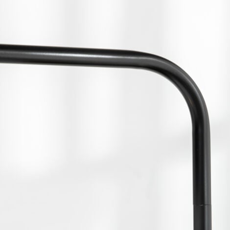 Lampadaire design néo-rétro max. 40 W 163H cm abat-jour circulaire aspect lin blanc piètement structure acier noir