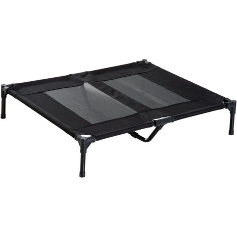 Pawhut – Lit surélevé pour chien et chat – Tissu oxford micro-perforé – Dimensions 92 x 76 x 18 cm – Charge max 30 kg – Facile à nettoyer