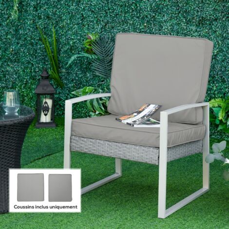 Coussins De Chaise Carrés Veeva - Lot De 2 - Imperméables - Orange - Jardin