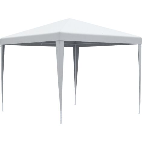 Outsunny – Tonnelle métal 270x270x254cm – Toile PE haute densité – Structure époxy anticorrosion – Barnum ouvert pour ventilation (1/5)