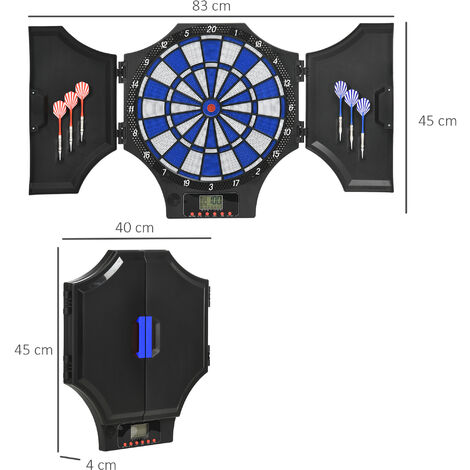 Cible jeu de fléchettes électronique refermable 31 jeux jusqu'à 8