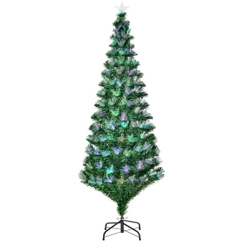 6 ft environ 1.22 m environ 1.83 m Fibre Optique Arbre De Noël Avec Lumières DEL et Star Topper 4 ft 5 FT environ 1.52 m