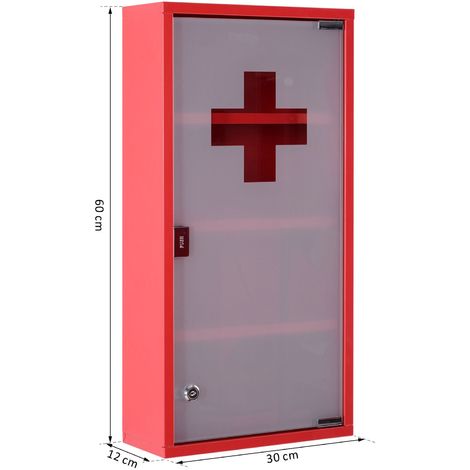 Spetebo Armoire à pharmacie XXL avec porte en verre dépoli coloré