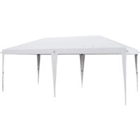 Tonnelle barnum de jardin pop-up pliant 5,85L x 2,95l x 2,7H m sac inclus acier époxy oxford haute densité blanc
