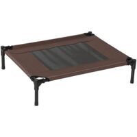 Pawhut – Lit pour chien sur pieds – Tissu oxford textilène micro-perforé – 76L x 61l x 18H cm – Confort optimal pour intérieur et extérieur