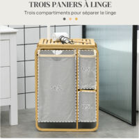 Panier à linge, panier à linge pliable, panier à linge à 2