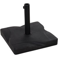 Outsunny – Pied de parasol carré 20 kg en HDPE ciment – Dimensions 41,5x41,5x33 cm – Système de maintien avec molette – Couleur noir
