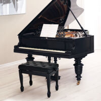 Banc de piano réglable en hauteur, chaise rembourrée, siège confortable pour piano et tabouret clavier, noir