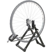 Stand de réparation de roue de vélo - pied d'atelier vélo pliable - Compatible pneus 20-29 pouces - acier noir