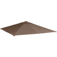 Outsunny – Toile de rechange pour tonnelle 298x295cm – Polyester 180g/m² anti-UV – Ventilation avec cheminée – Installation facile