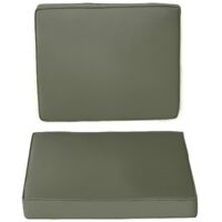 Outsunny – Coussins de fauteuil de jardin déhoussables – Rembourrage mousse haute densité 7 cm – Dimensions 56L x 52l cm – Polyester gris uni