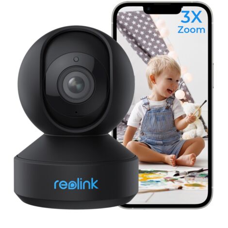 Reolink 5MP 2,4/5 GHz WLAN PTZ Überwachungskamera, Auto-Tracking, 3X Optischem Zoom, Baby Monitor mit Mensch/Haustiererkennung, Schwarz