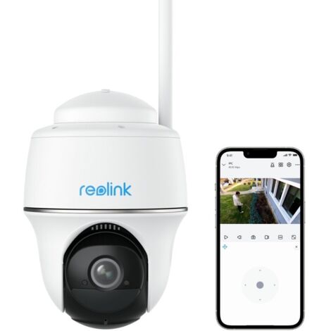 Reolink 2K 4MP Akku 2,4/5GHz WiFi Überwachungskamera mit Personen-/Autoerkennung, 355°/140° Schwenkbar, PIR-Sensor