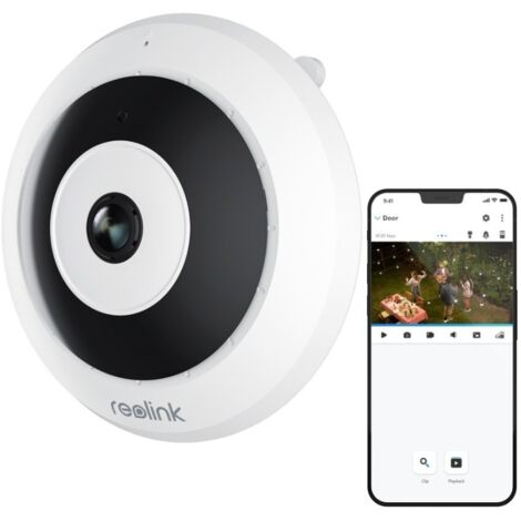 Reolink 3K 6MP 2,4/5 GHz WLAN Fisheye-Kamera Indoor, 360° Panorama, Personenbewegungserkennung, Decken-/Wand-/Tisch-Installation