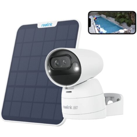 Reolink 4K 8MP Akku 2,4/5GHz WLAN Überwachungskamera Aussen, Pan, Tilt & 6X Hybrid-Zoom, Dual-Ansicht mit
Auto Tracking, Farbnachtsicht, Intelligente Erkennung, +Solarpanel 2