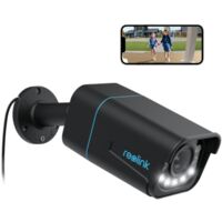 Reolink 4K PoE Überwachungskamera Aussen mit Personen-/Autoerkennung, Spotlight, Farbige Nachtsicht, Zwei-Wege-Audio, Schwarz