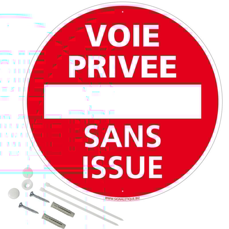 Panneau Rond Voie Privée Roulez Au Pas - Moto/quad
