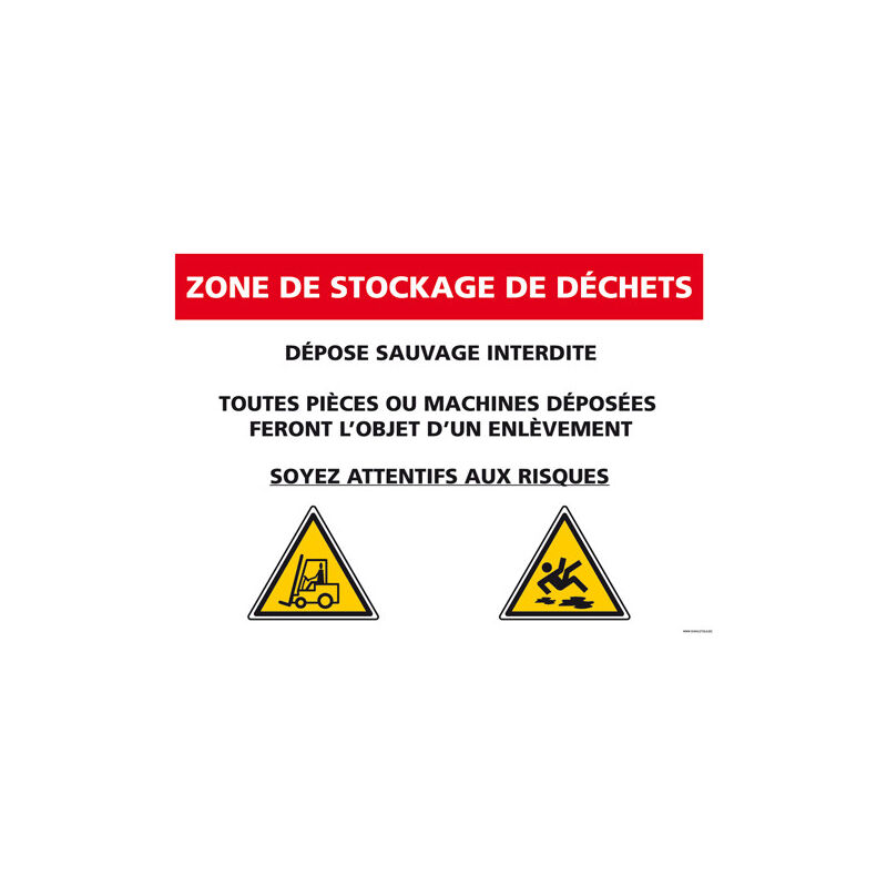Panneau signalétique tri et recyclage des déchets plastiques