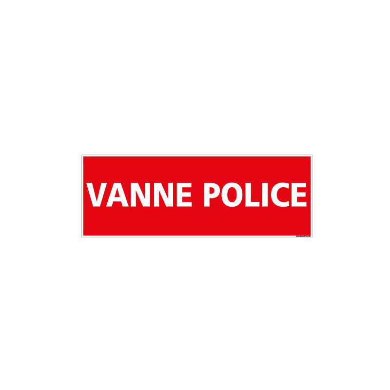 PANNEAU VANNE POLICE (K0362) Aluminium 2 mm 980 x 350 mm — free download