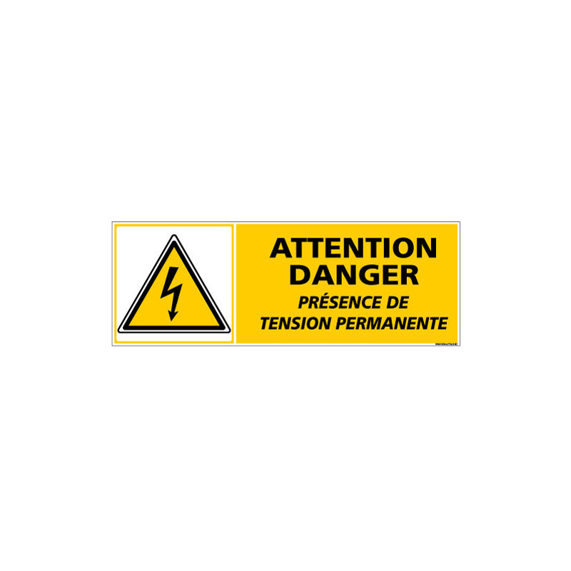 Signalisation danger électrique (C1364) - Adhésif - 700 x 250 mm