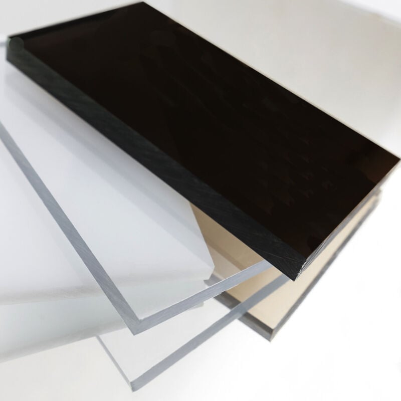 Lot de 5 plaques en verre acrylique noir de 2 mm - Plaques en plexiglas -  Plaque acrylique 