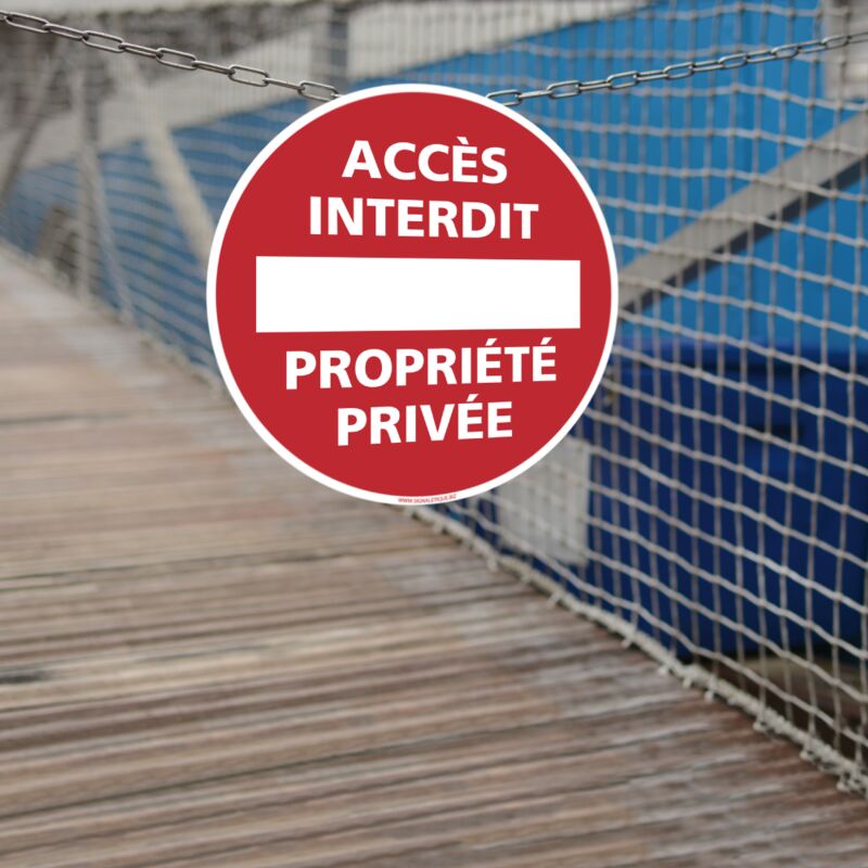AUA SIGNALETIQUE Cartello "Divieto Di Sosta Proprietà Privata" - 200 Mm, In Alluminio Dibond 3 Mm - Prodotto In Francia - 3