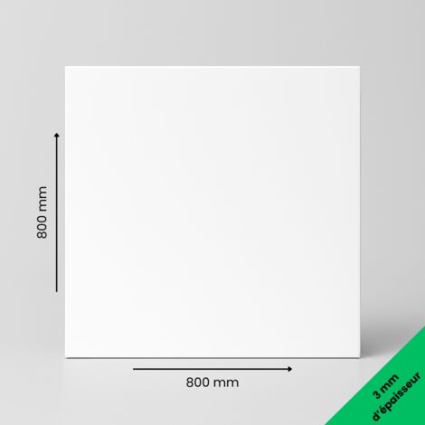 Plaque PVC expansé Comacel -800 x 800 mm -Épaisseur 3 mm -Idéal bricolage, isolation, maquette