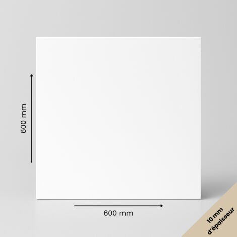 Signaletique.Biz France – Plaque PVC expansé 600 x 600 mm – Épaisseur 10 mm – Résiste à l’humidité – Pour agencement intérieur et isolation légère
