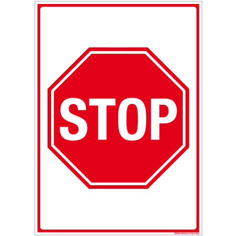 Autocollants de Signalisation Souple – Panneaux de Signalisation Autocollants – Plusieurs tailles au choix – Signalisation Française - Stop - 210 x 300 mm